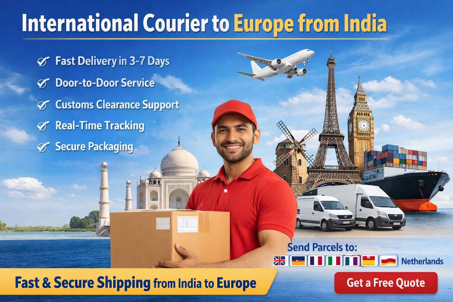 International Courier to Dubai from India